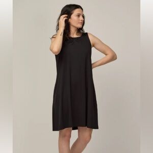 XS Long black Camellia Tank Dress